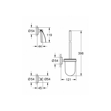 Набор аксессуаров для ванной Grohe Essentials New 40407001