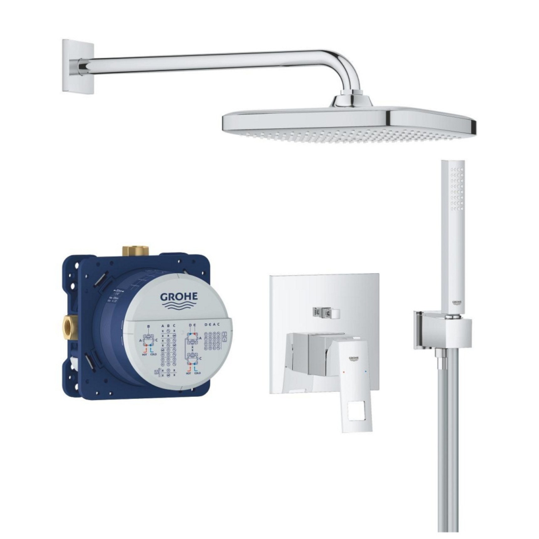 Набор для комплектации душа GROHE Eurocube 250, хром 25289000