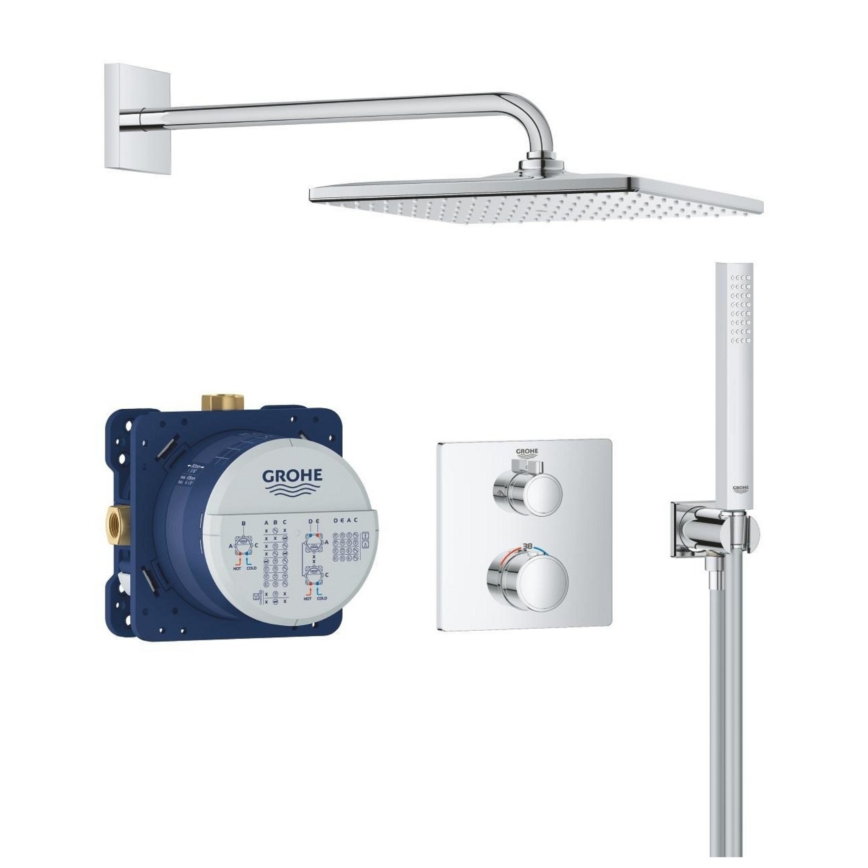 Набор для комплектации душа GROHE Grohtherm 310, хром 34870000