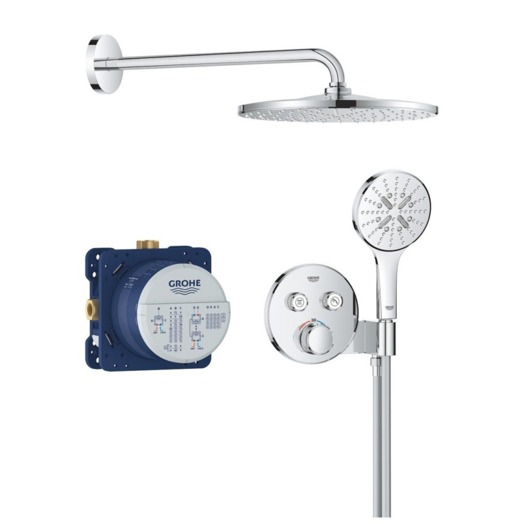 Набор для комплектации душа GROHE Grohtherm SmartControl 310, хром 34866000