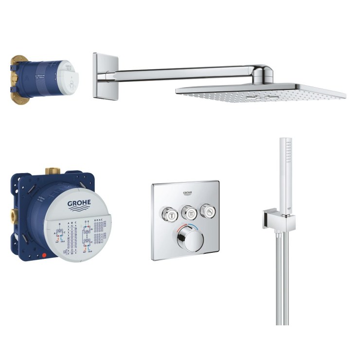 Набор для комплектации душа GROHE SmartControl CUBE 310, хром 34712000