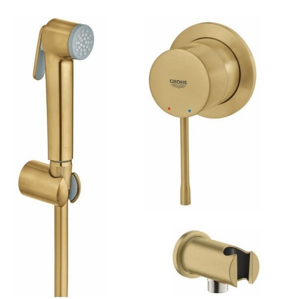 Набор с гигиеническим душем GROHE Essence, холодный рассвет матовый 129590