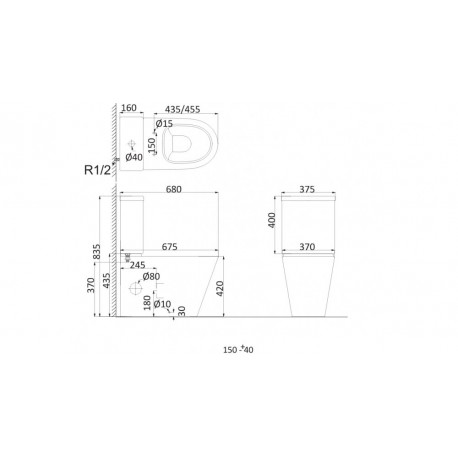 Напольный унитаз Creo ceramique BR1002R/BR1003/CR1001T/BR1001T (безободковый)