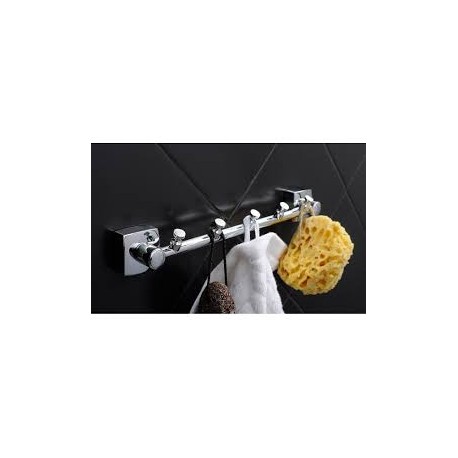 Планка 4 крючка для ванной комнаты FIXSEN KVADRO FX-61305-4 (ЧЕХИЯ)