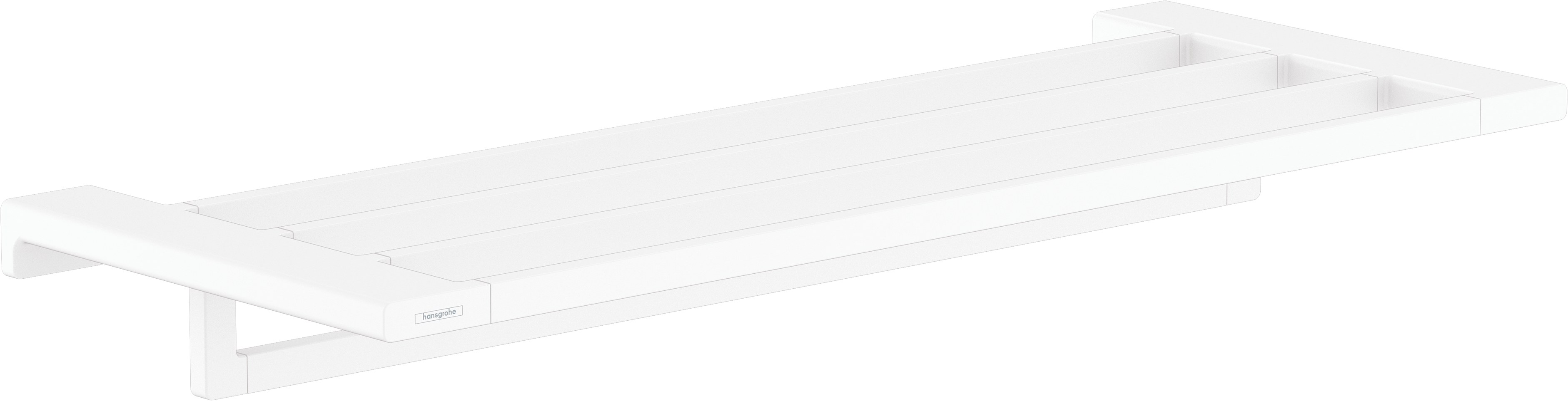 Полка для полотенец 648, с держателем, белая Hansgrohe AddStoris 41751700