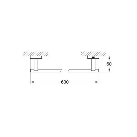 Полотенцедержатель GROHE 40509001 Essentials Cube