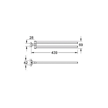 Полотенцедержатель GROHE 40624001 Essentials Cube