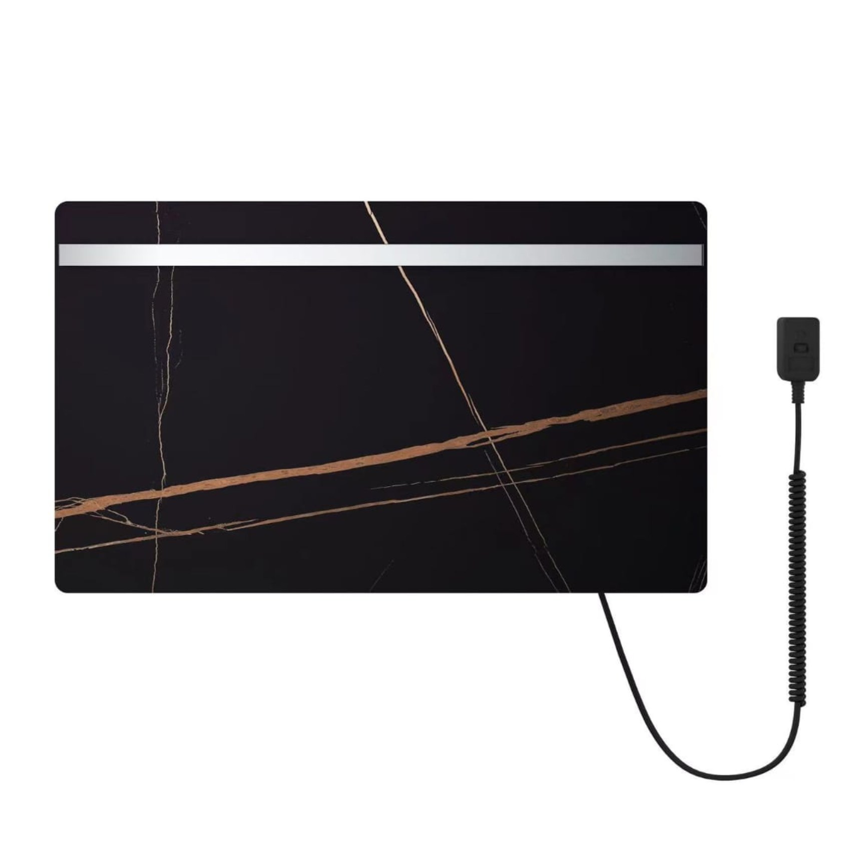 Полотенцесушитель Электрический с одним держателем LUSSO Stone Black 450 750