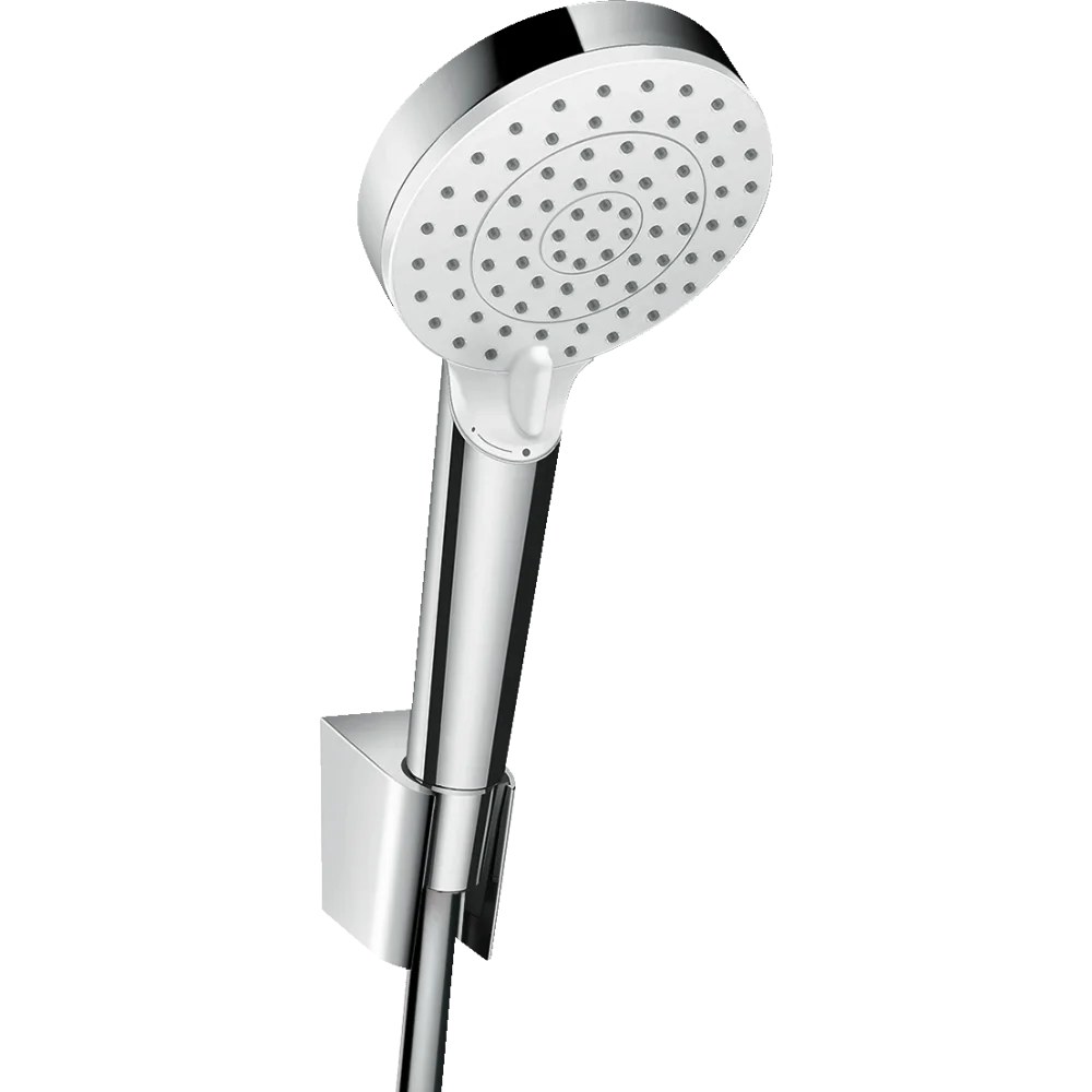 Ручной душ с держателем и шлангом, белый-хром Hansgrohe Crometta 100 Vario EcoSmart 26693400