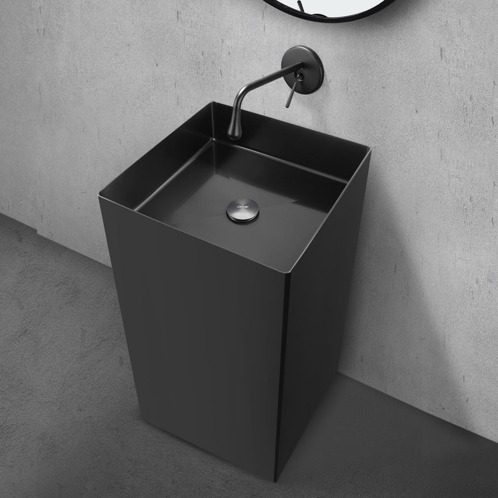 Раковина отдельностоящая ABBER Wasser Kreis AF2413MB черная матовая