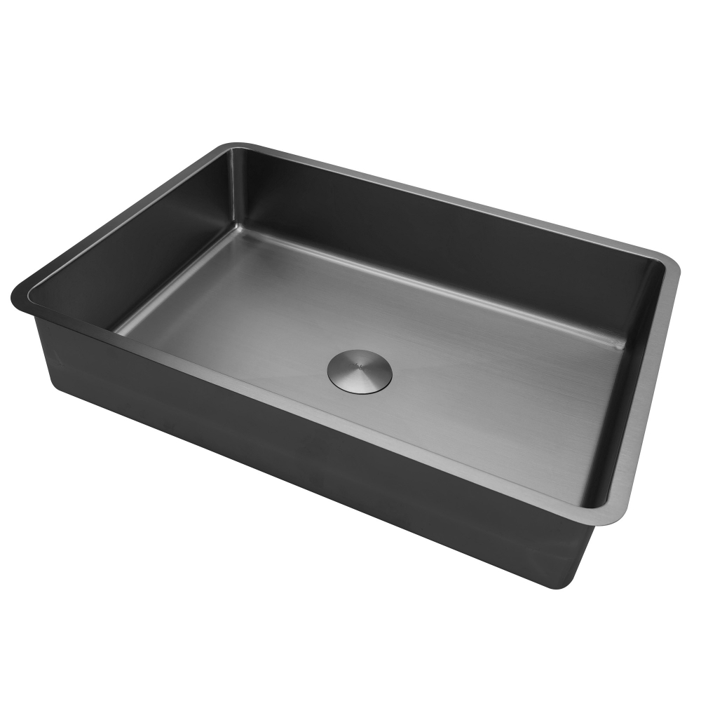 Раковина встраиваемая снизу ABBER Wasser Kreis AF2402GM оружейная сталь