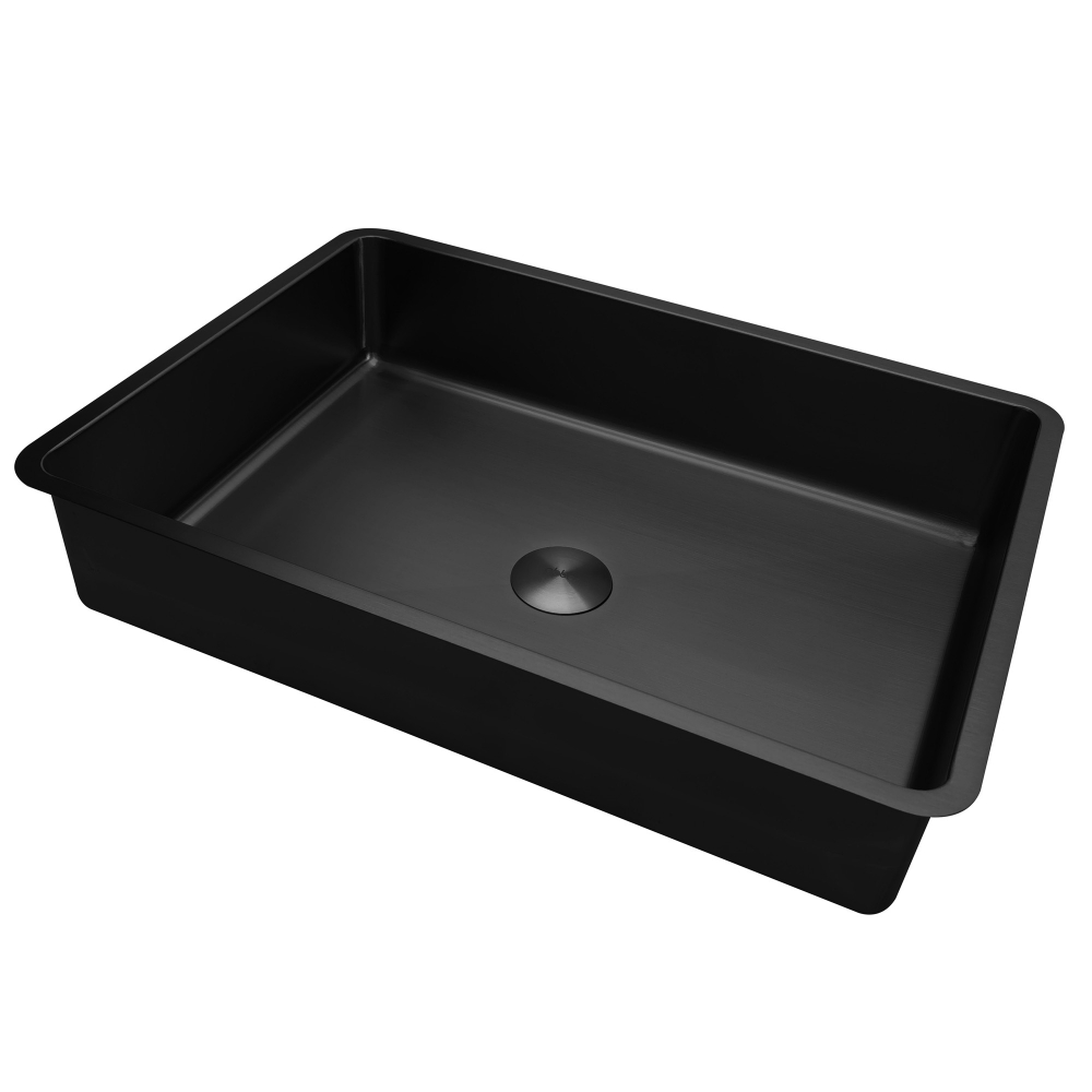 Раковина встраиваемая снизу ABBER Wasser Kreis AF2402MB черная матовая