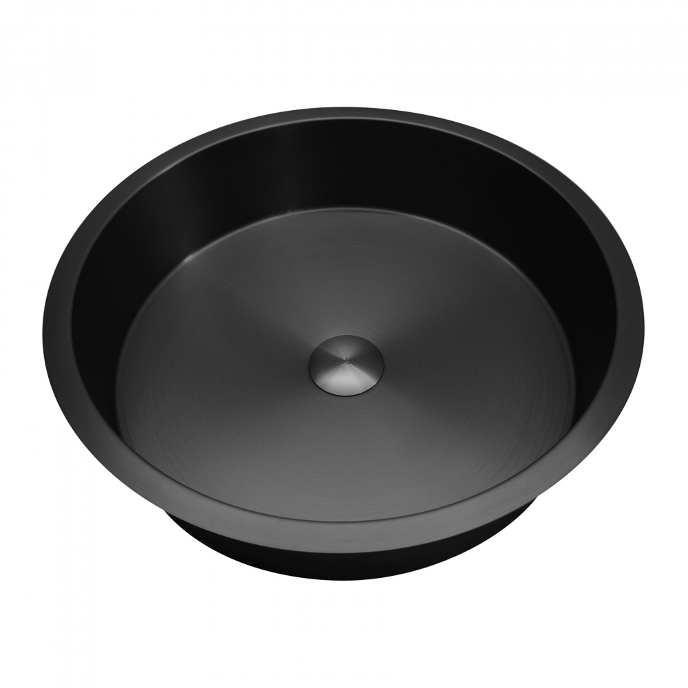 Раковина встраиваемая снизу ABBER Wasser Kreis AF2409MB черная матовая