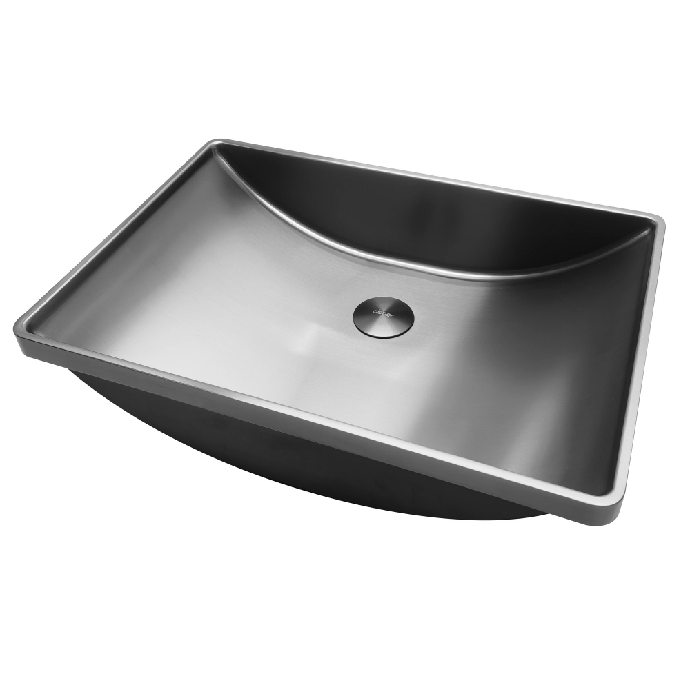 Раковина встраиваемая сверху ABBER Wasser Kreis AF2404GM оружейная сталь