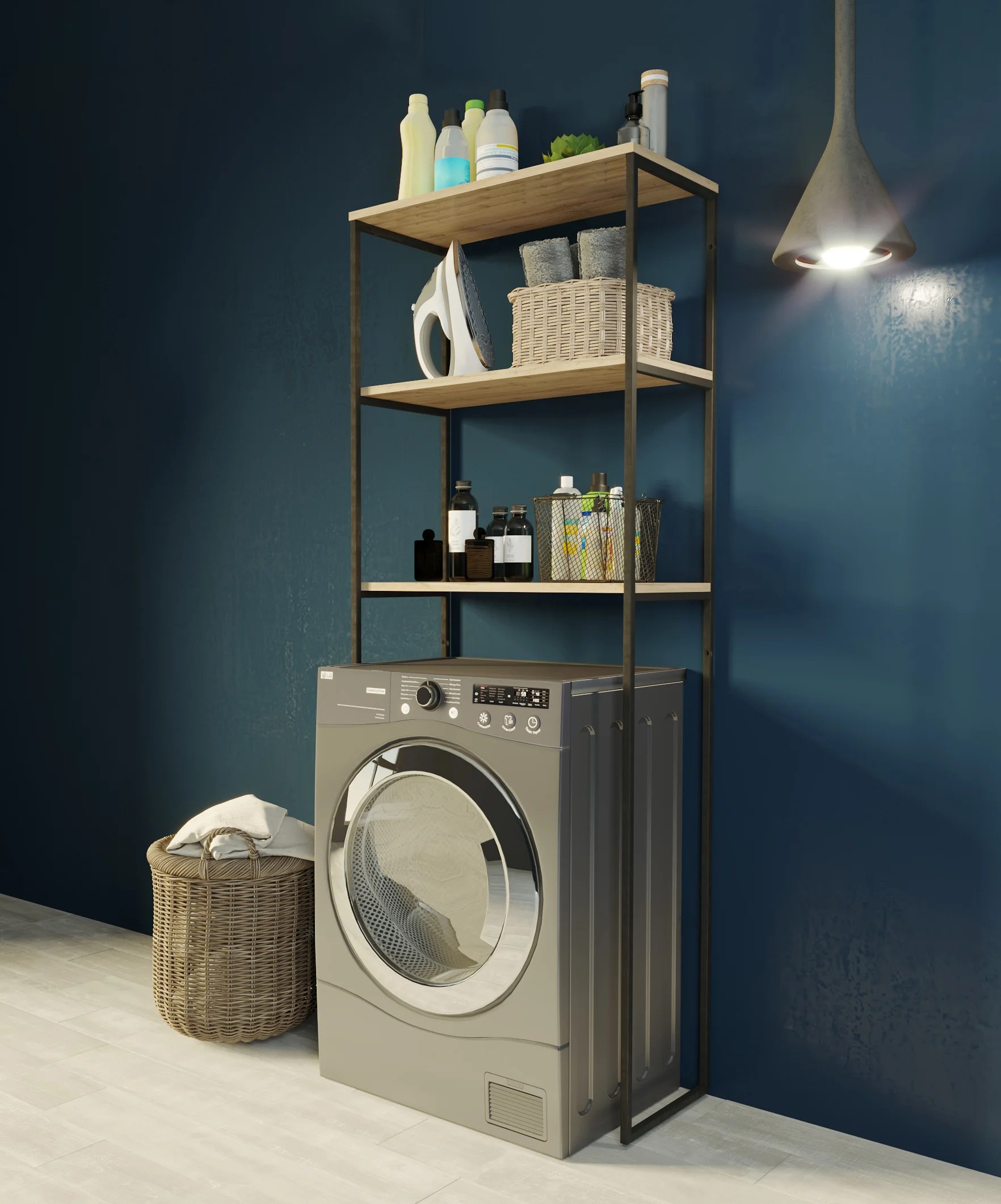 Шкаф Grunge Loft над стир. машиной 170*65 Дуб вотан 1 Марка