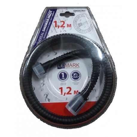 Шланг душевой Lemark 120 см, TURN-FREE LE 8022 S-Black