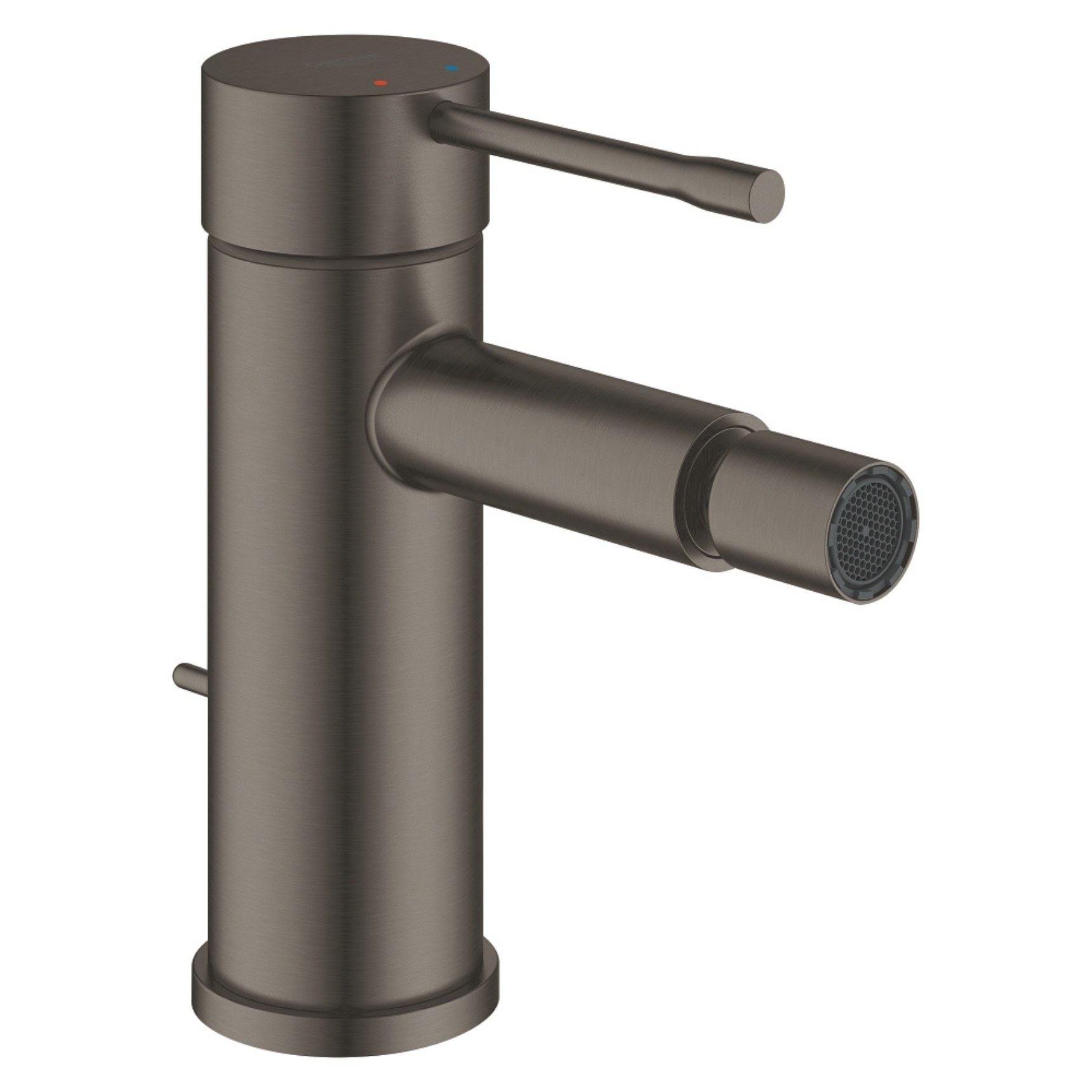 Смеситель для биде GROHE Essence с донным клапаном, размер S, темный графит матовый 24178AL1