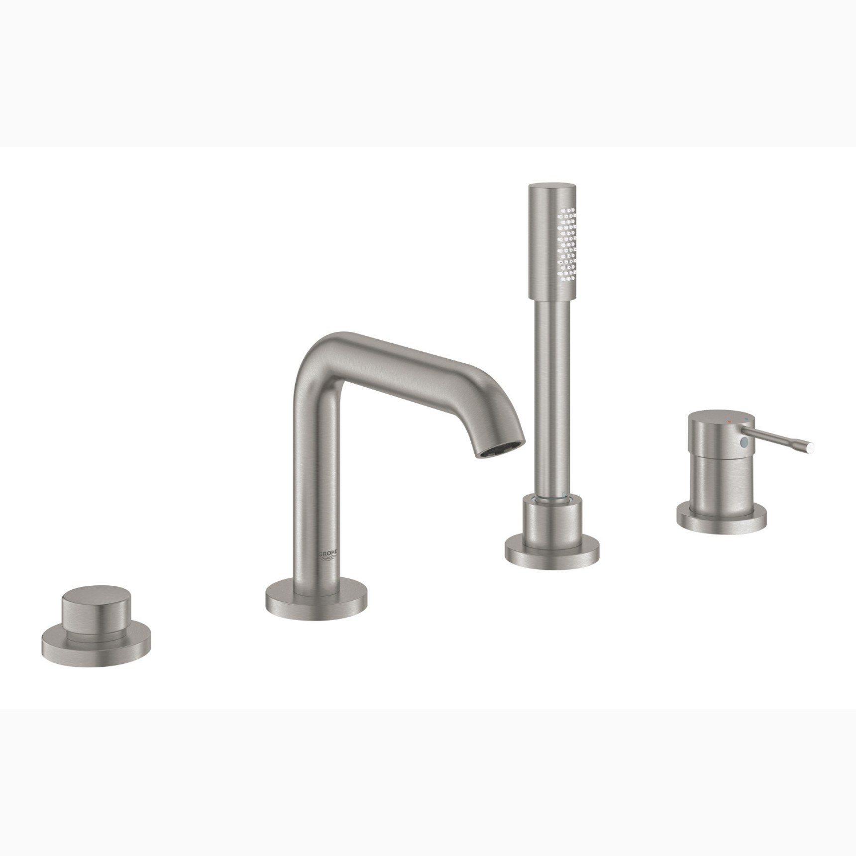 Смеситель для борт ванны GROHE Essence на 4 отверстия, суперсталь 25251DC1