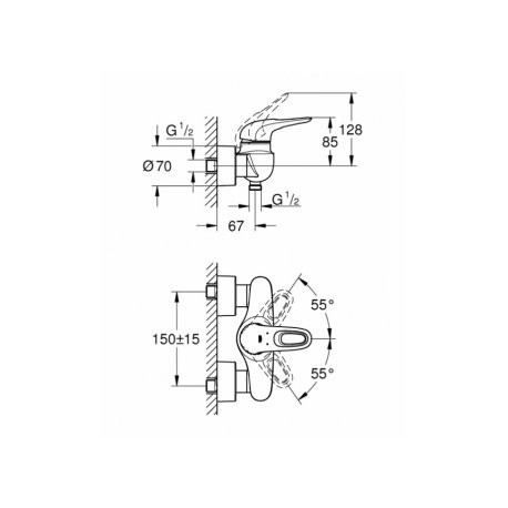Смеситель для душа Grohe Eurostyle 33590LS3