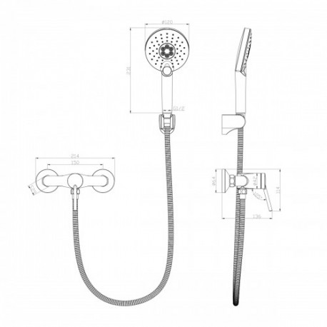 Смеситель для душа LEMARK LM 3803 C MINIMA