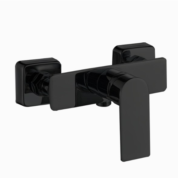 Смеситель для душа LUSSO Eco Cube Black с душевым шлангом и лейкой в комплекте