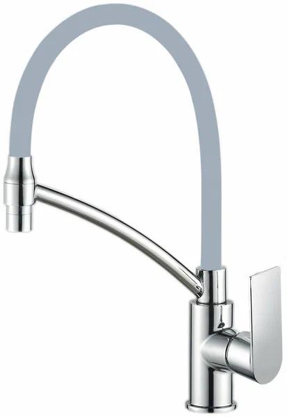 Смеситель для кухни HAIBA HB 72505 гибкий излив белый/хром