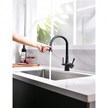 Смеситель для кухни LEMARK LM 3075 BL COMFORT с подключением к фильтру с питьевой водой (Чехия)