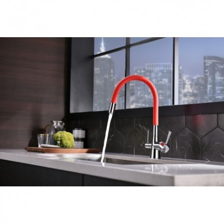 Смеситель для кухни LEMARK LM 3075 C-Red COMFORT с подключением к фильтру с питьевой водой (Чехия)