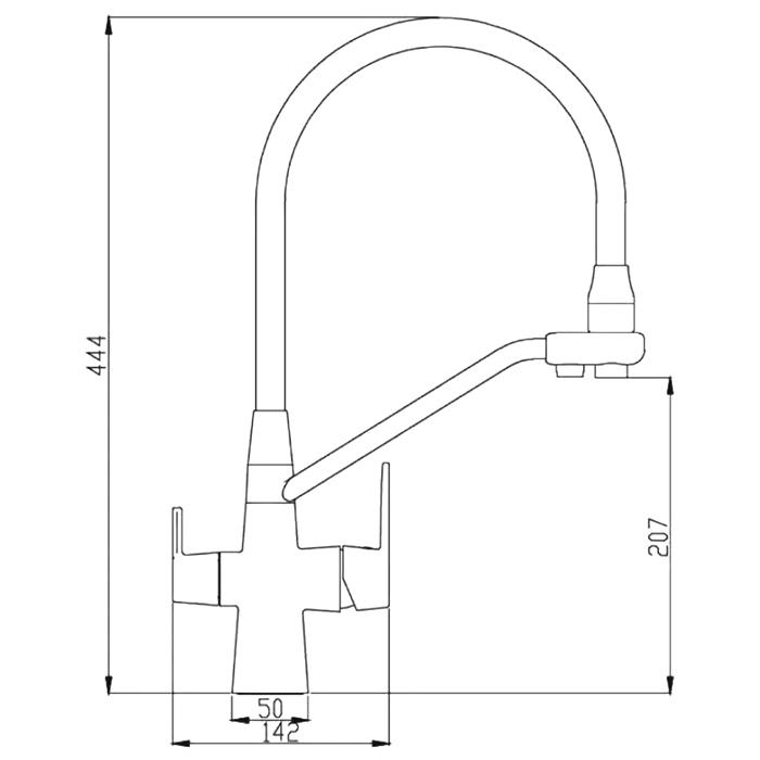 Смеситель для кухни с гибким изливом Haiba HB855-5