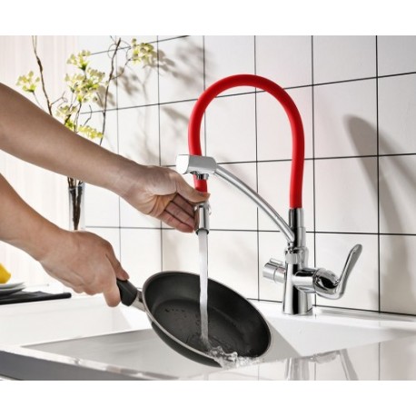 Смеситель для кухни с подключением к фильтру с питьевой водой LEMARK LM 3070 C-Red COMFORT (Чехия)