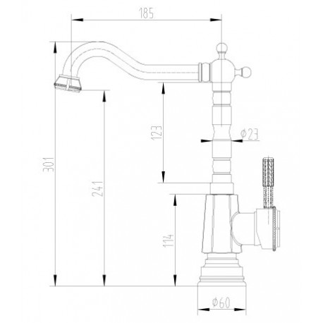 Смеситель для кухни с поворотным изливом (черная бронза) LEMARK LM 6605 ORB JASMINE (Чехия)