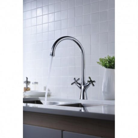 Смеситель для кухни с поворотным изливом LEMARK LM 5704 C DUETTO (Чехия)