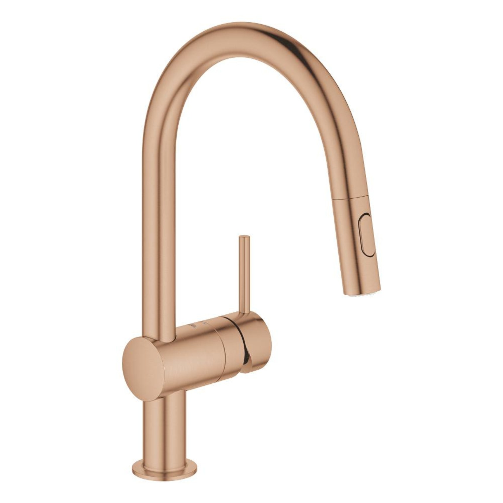 Смеситель для мойки GROHE Minta с выдвижным изливом, теплый закат матовый 32321DL2