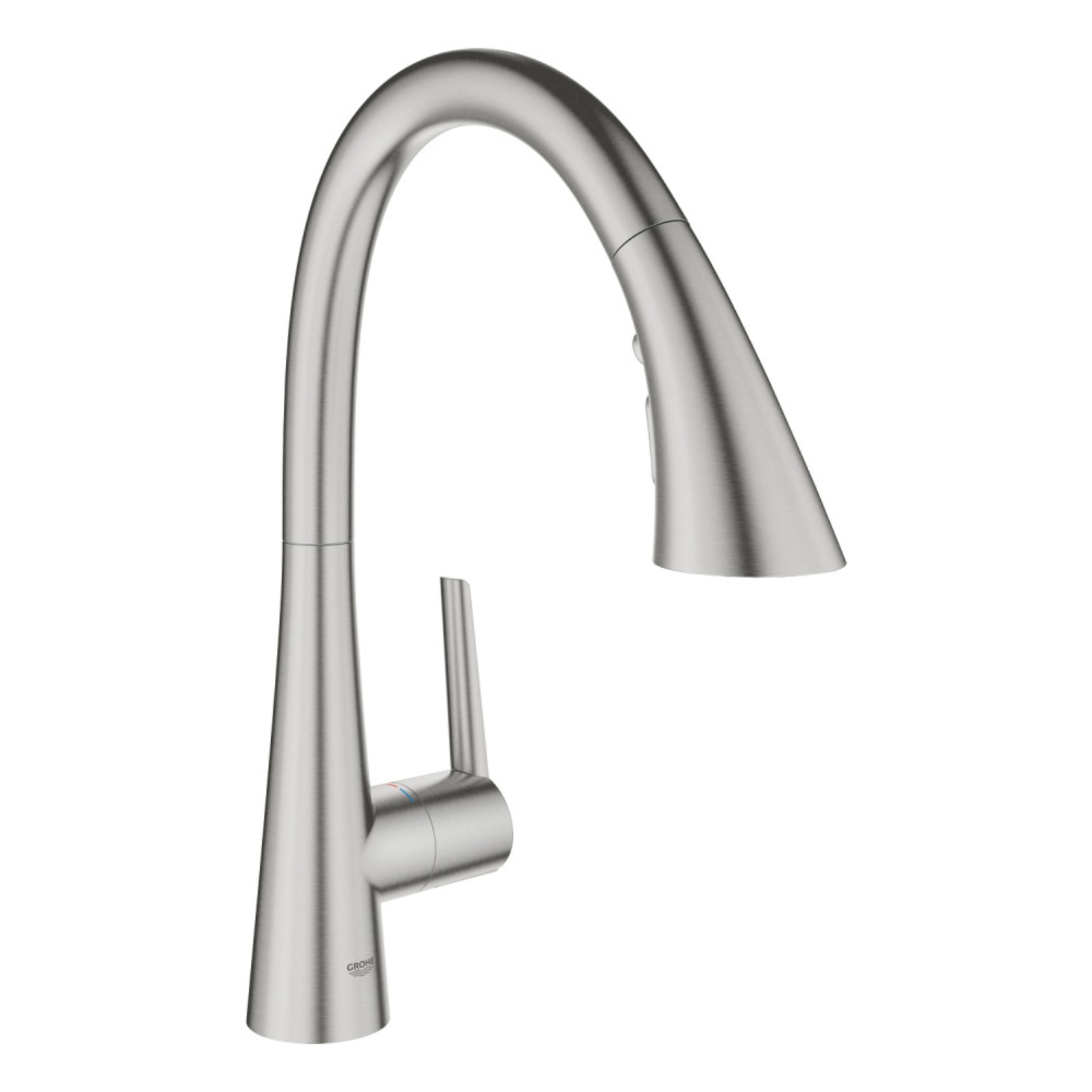 Смеситель для мойки GROHE Zedra с выдвижной лейкой, суперсталь 32294DC2