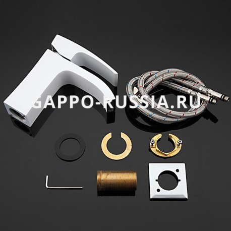 Смеситель для раковины Gappo G1007-8 белый/хром