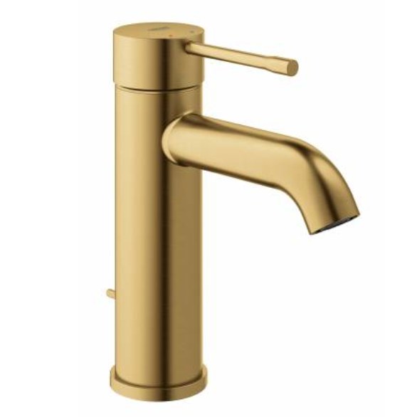 Смеситель для раковины GROHE Essence+ с донным клапаном, S-size, холодный рассвет матовый 23589GN1