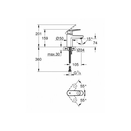 Смеситель для раковины Grohe Europlus 33163002