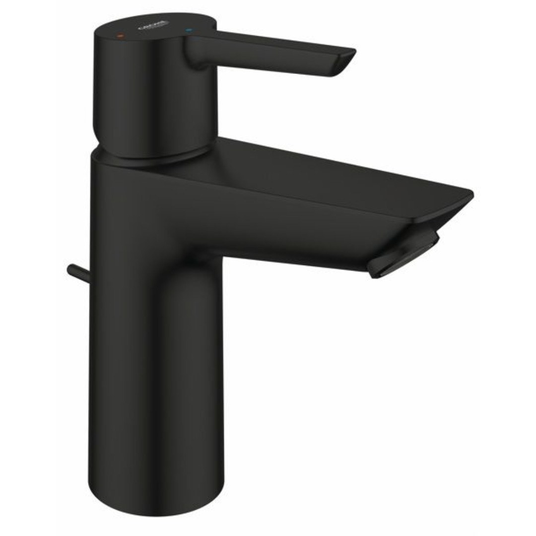 Смеситель для раковины GROHE Ozanne c донным клапаном, M-Size, черный матовый 1097952430