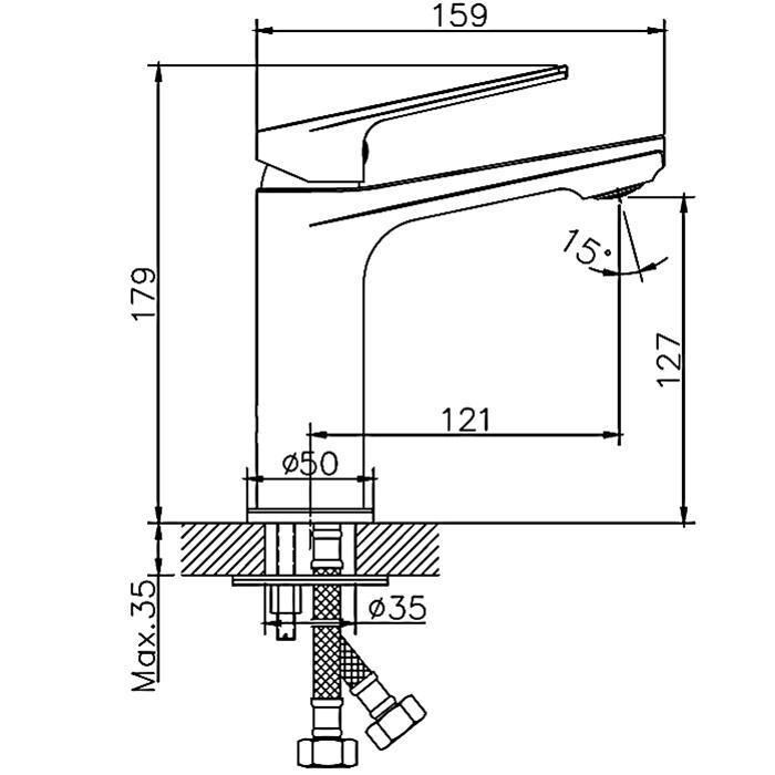 СМЕСИТЕЛЬ ДЛЯ РАКОВИНЫ HAIBA HB533-3 HB 10533-3