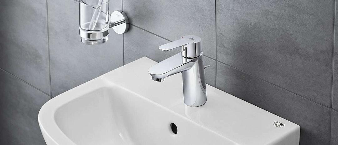Смеситель для раковины с донным клапаном, размер M, хром Grohe BauEdge 23759000
