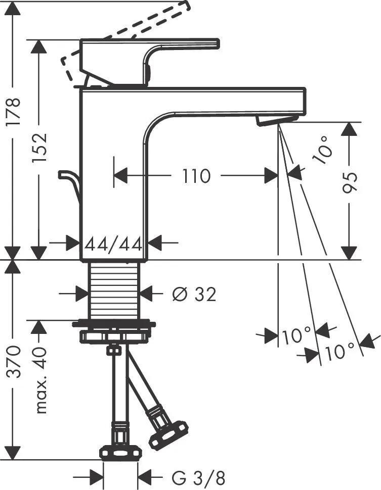 Смеситель для умывальника Hansgrohe Vernis Shape 71561670