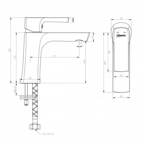 Смеситель для умывальника LEMARK LM 7206 BL URSUS (Чехия)
