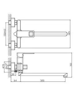 Смеситель для ванны HAIBA HB22615-7 черный