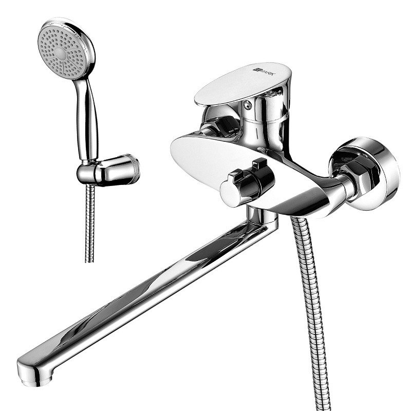 Смеситель для ванны Lemark Nero LM 0251 C длинным поворотным изливом