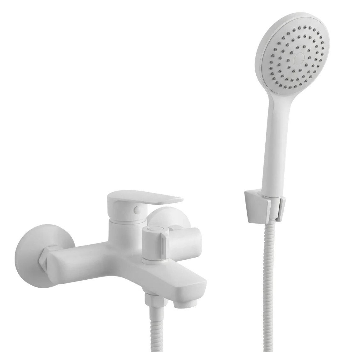 Смеситель для ванны, с аксессуарами, белый ESKO Lagos White LG54W