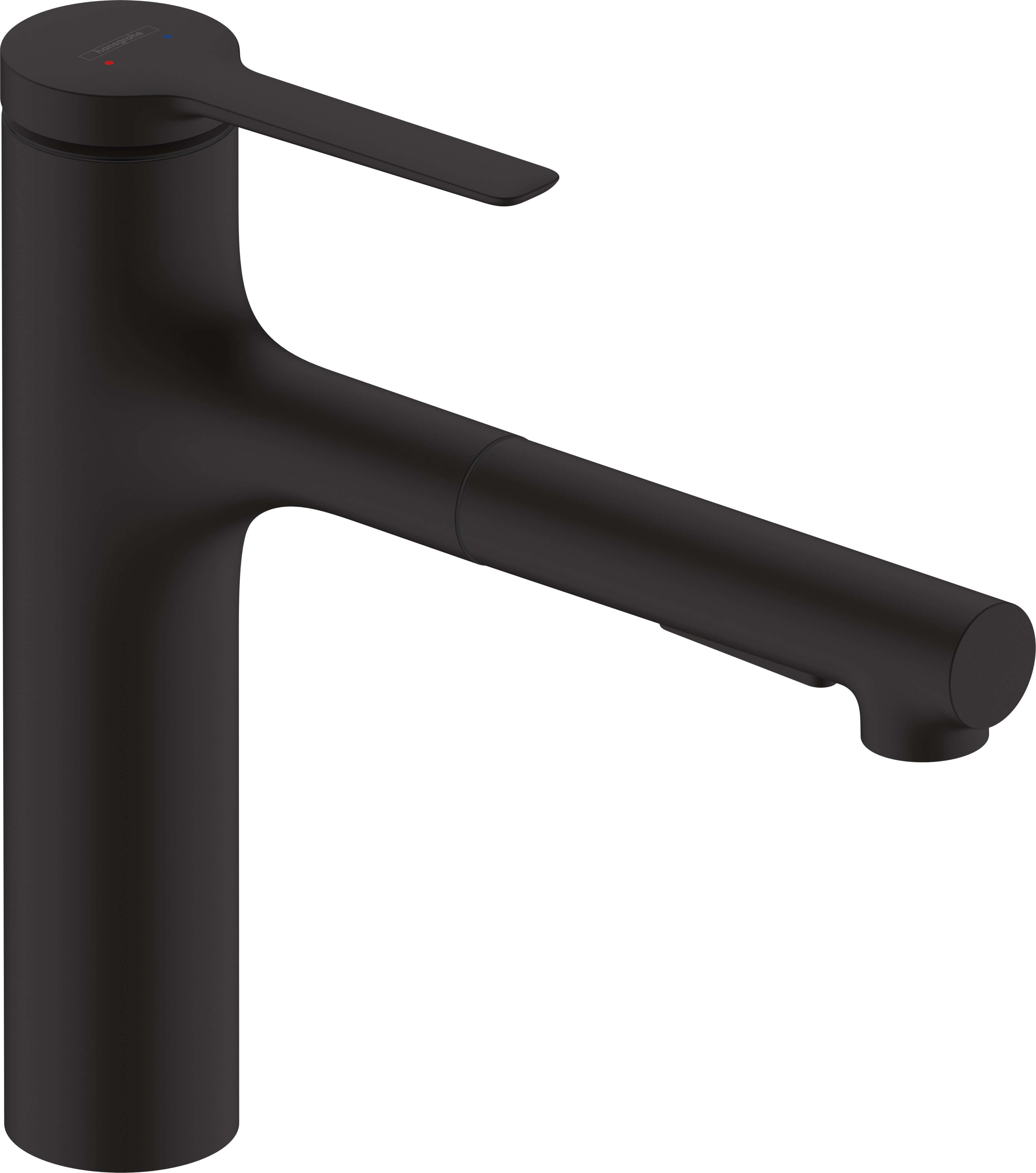 Смеситель для кухни 160, вытяжной излив, черный Hansgrohe Zesis M33 74801670