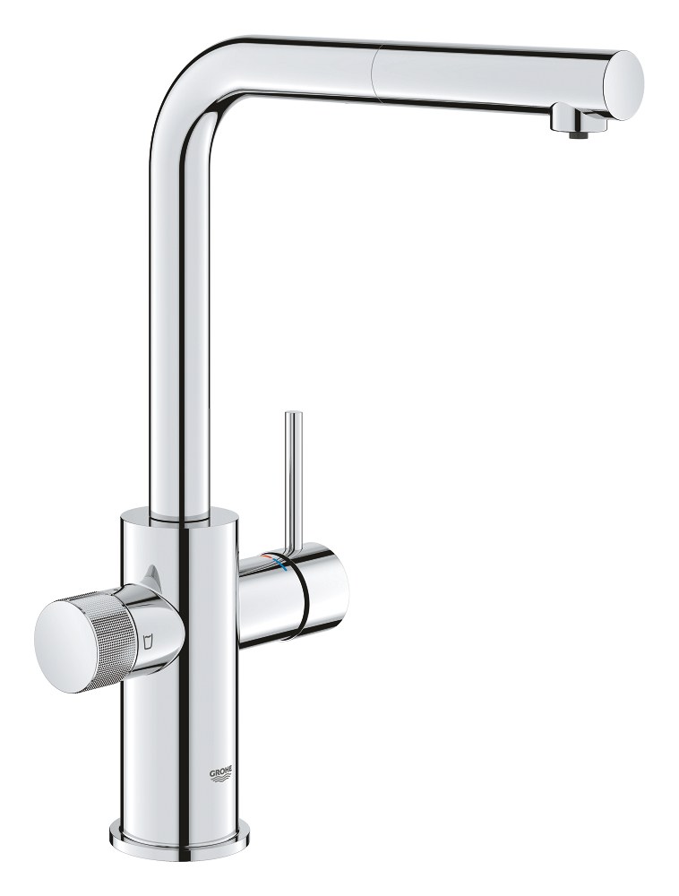 Смеситель для кухни, выдвижной излив, хром Grohe Blue Pure Minta 30590000