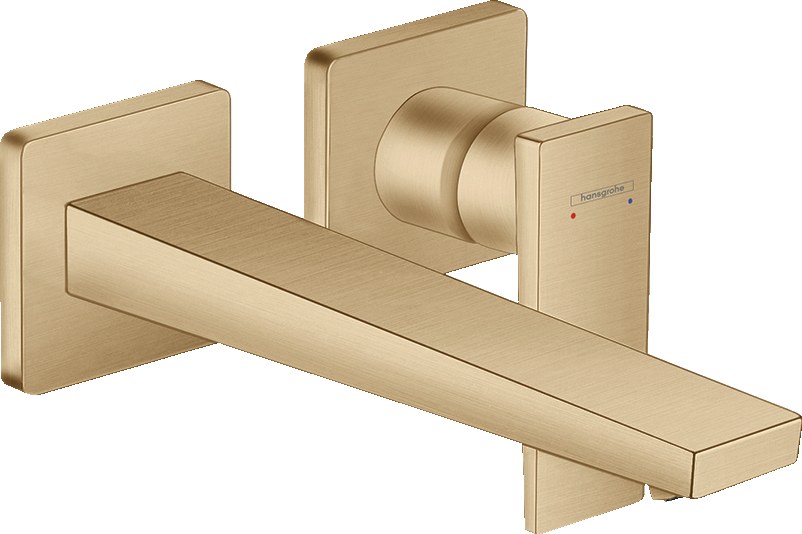Смеситель для раковины, настенный, бронза Hansgrohe Metropol 32526140