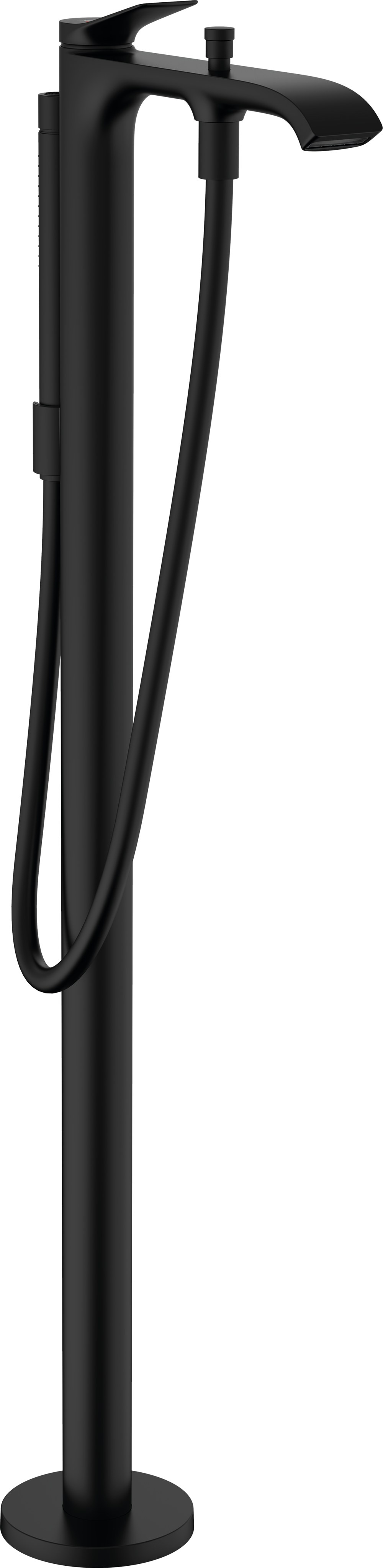 Смеситель для ванны, напольный, черный Hansgrohe Vivenis 75445670