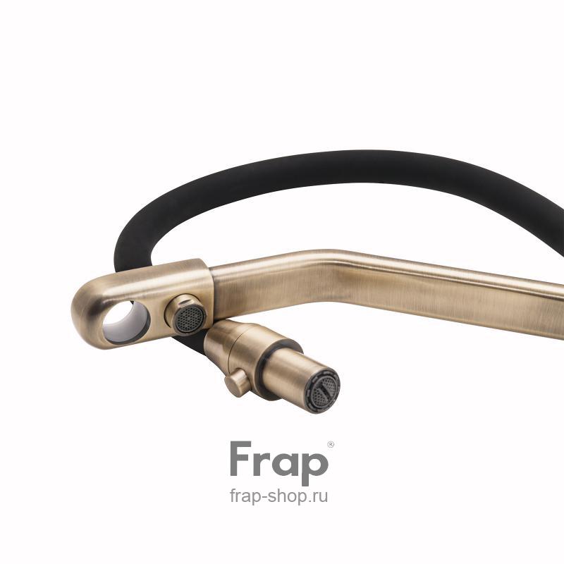 Смеситель Frap под фильтр F 4374-4 с гибким изливом бронза, черный